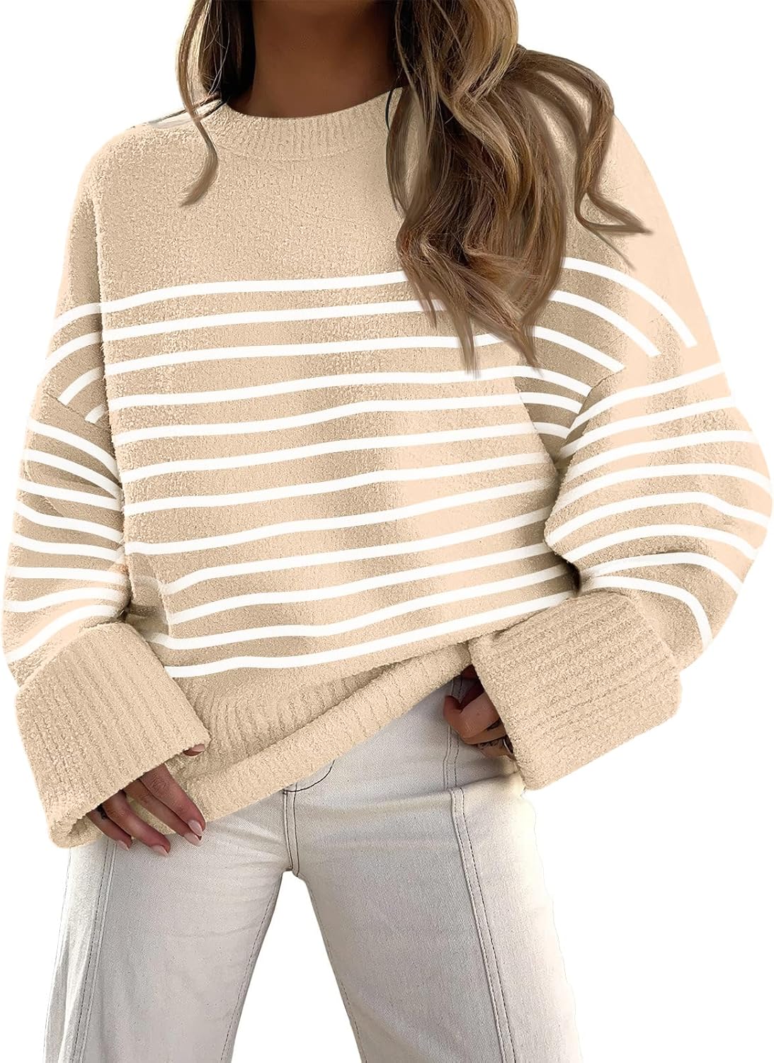 LILLUSORY Women's Oversized Sweaters Fuzzy Chunky Warm Pullover Sweater