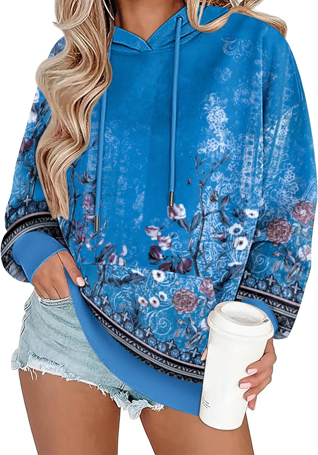 Zeagoo Womens Oversized Hoodies 2025 Fleece Sweatshirts Long Sleeve Pullover with Pocket Fall Winter Outfits Y2k Clothes