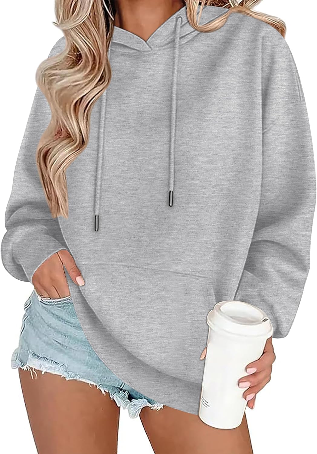 Zeagoo Womens Oversized Hoodies 2025 Fleece Sweatshirts Long Sleeve Pullover with Pocket Fall Winter Outfits Y2k Clothes
