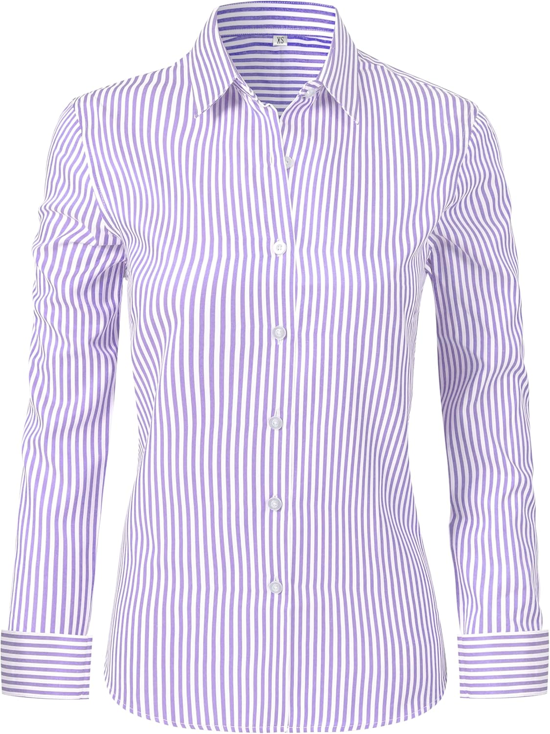 Ruisin Super Soft Wrinkle Free Button Down Shirts for Women Solid Long Sleeve Striped Formal Work Dress Blouses Tops