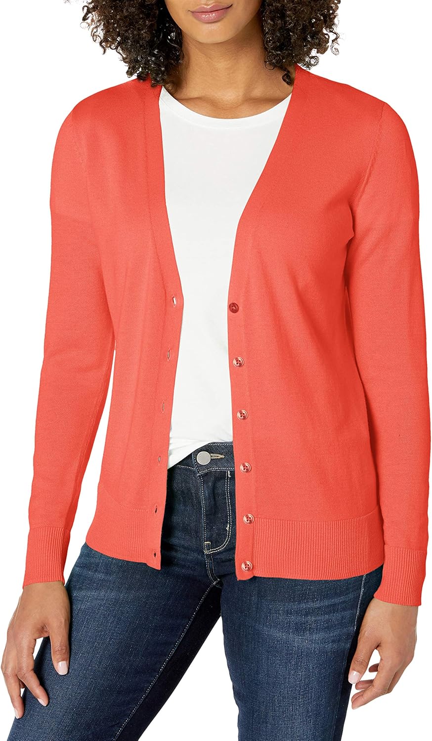 Amazon Essentials Women's Lightweight V-Neck Cardigan Sweater (Available in Plus Size)