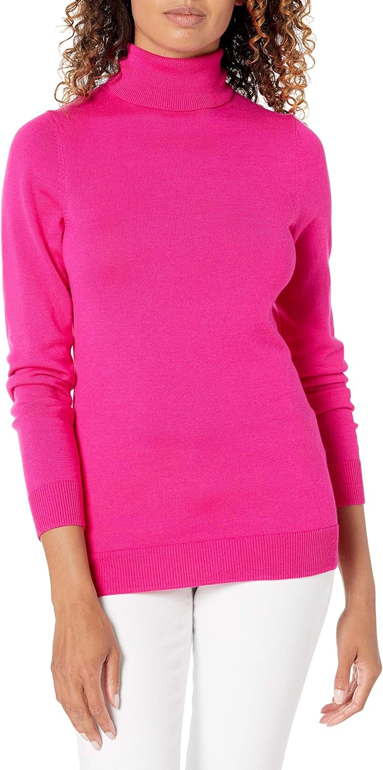 Amazon Essentials Women's Classic-Fit Lightweight Long-Sleeve Turtleneck Sweater (Available in Plus Size)
