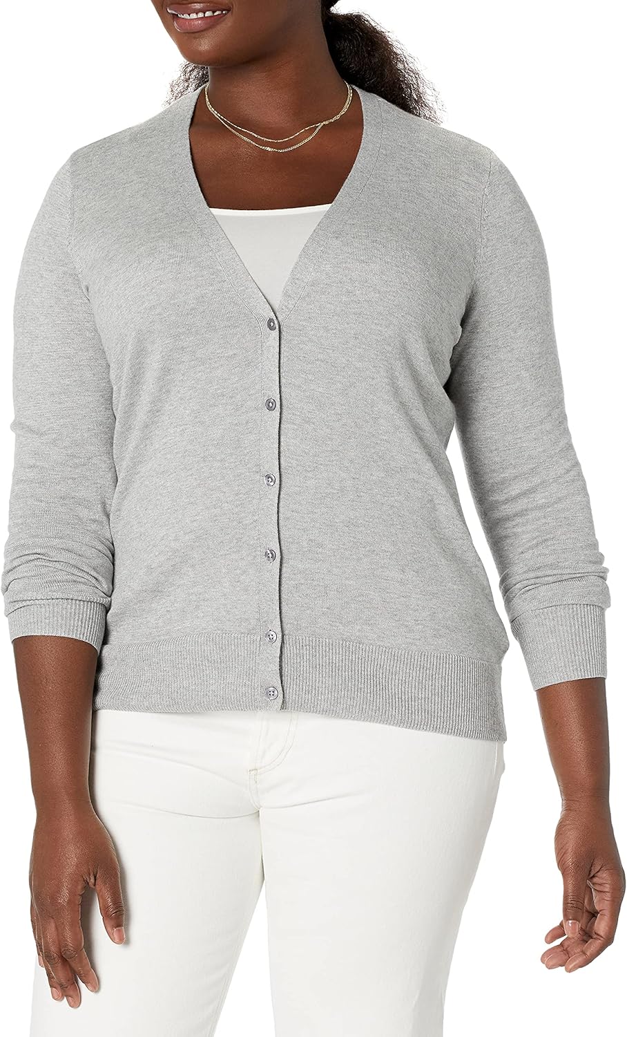 Amazon Essentials Women's Lightweight V-Neck Cardigan Sweater (Available in Plus Size)