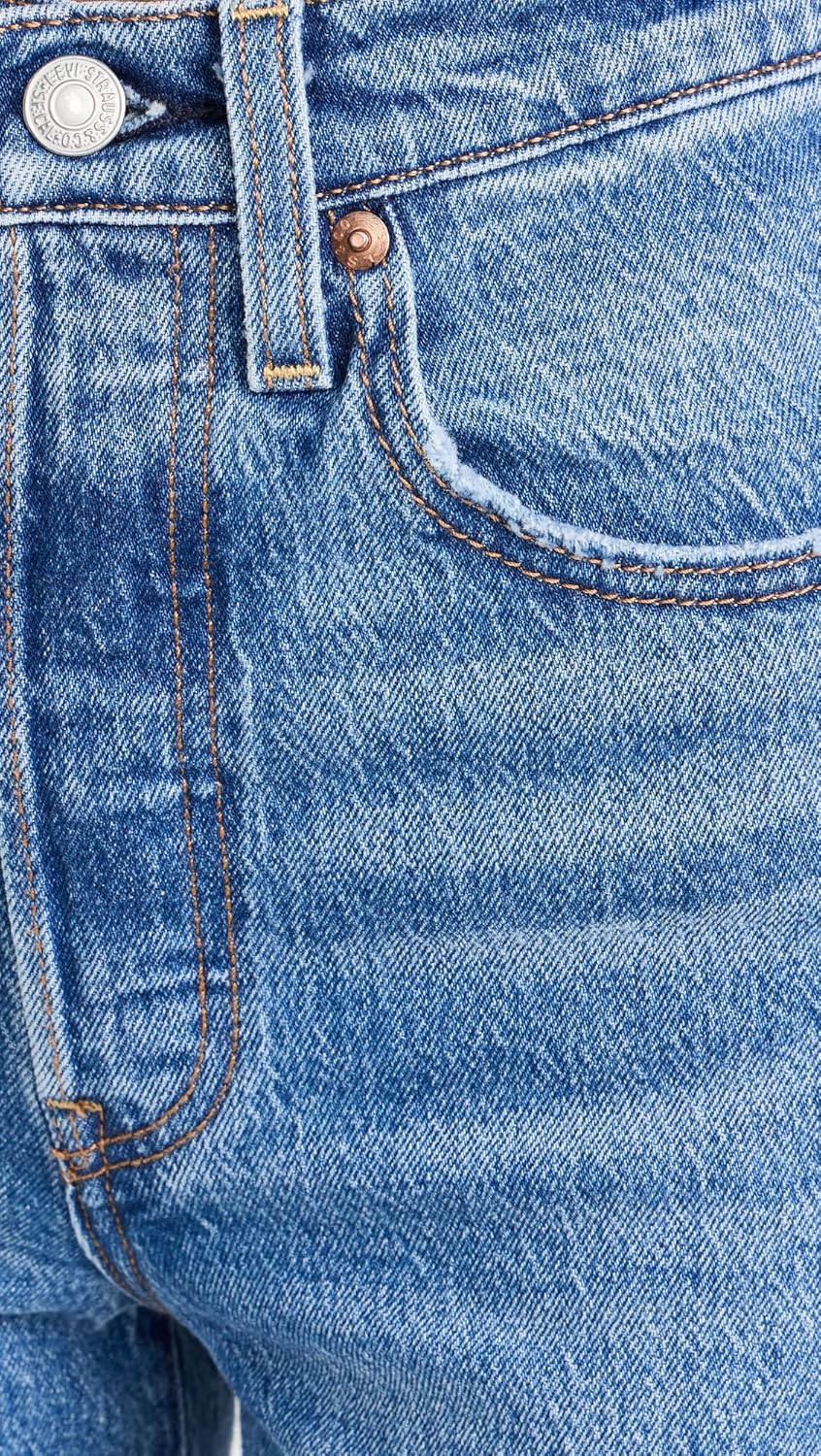 Levi's Womens Premium Ribcage Straight Ankle Jeans