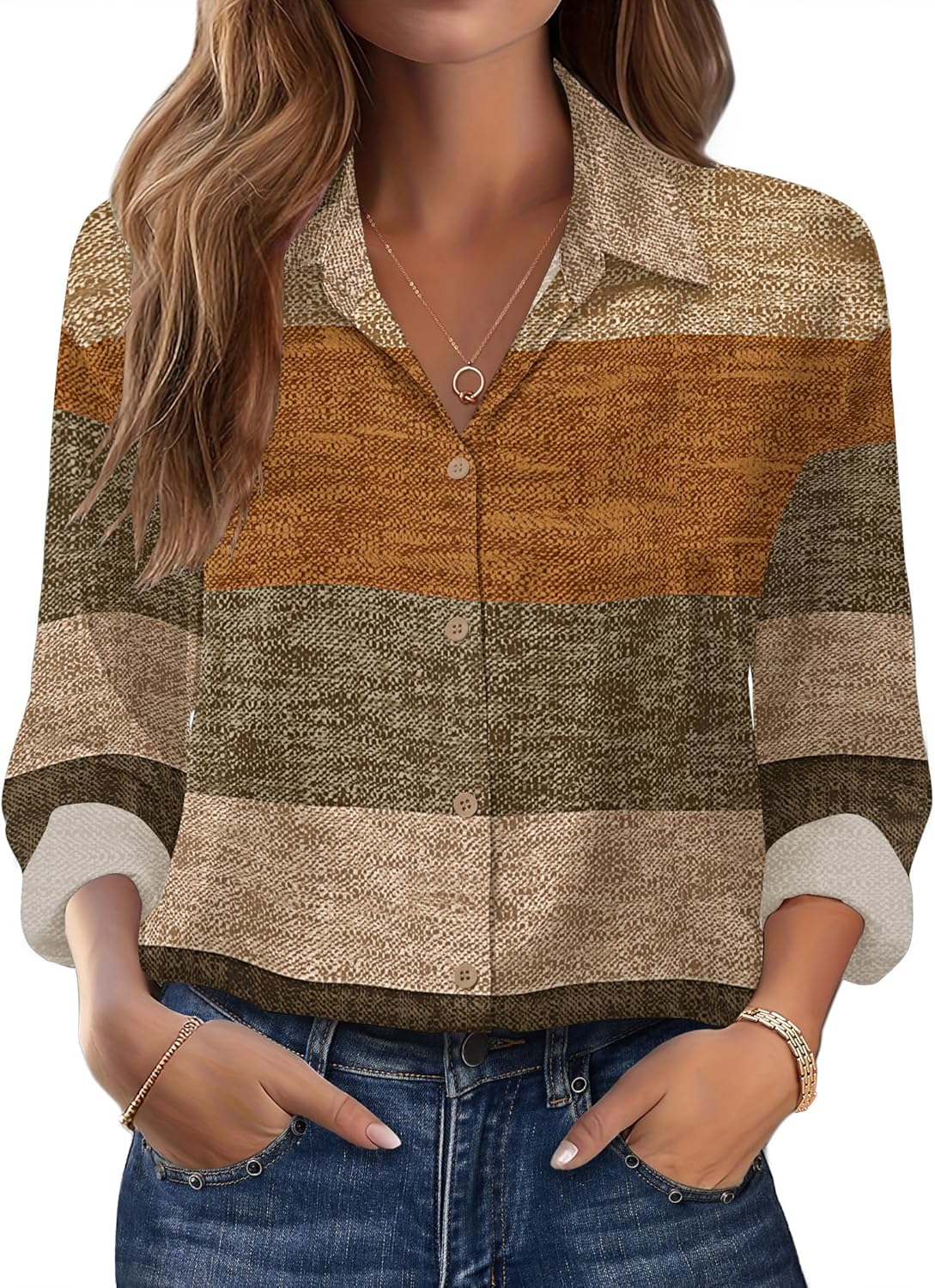 Zeagoo Womens Tops Long Sleeve Satin Silk Button Down Shirts Casual Business Dressy Blouses Fall Clothes