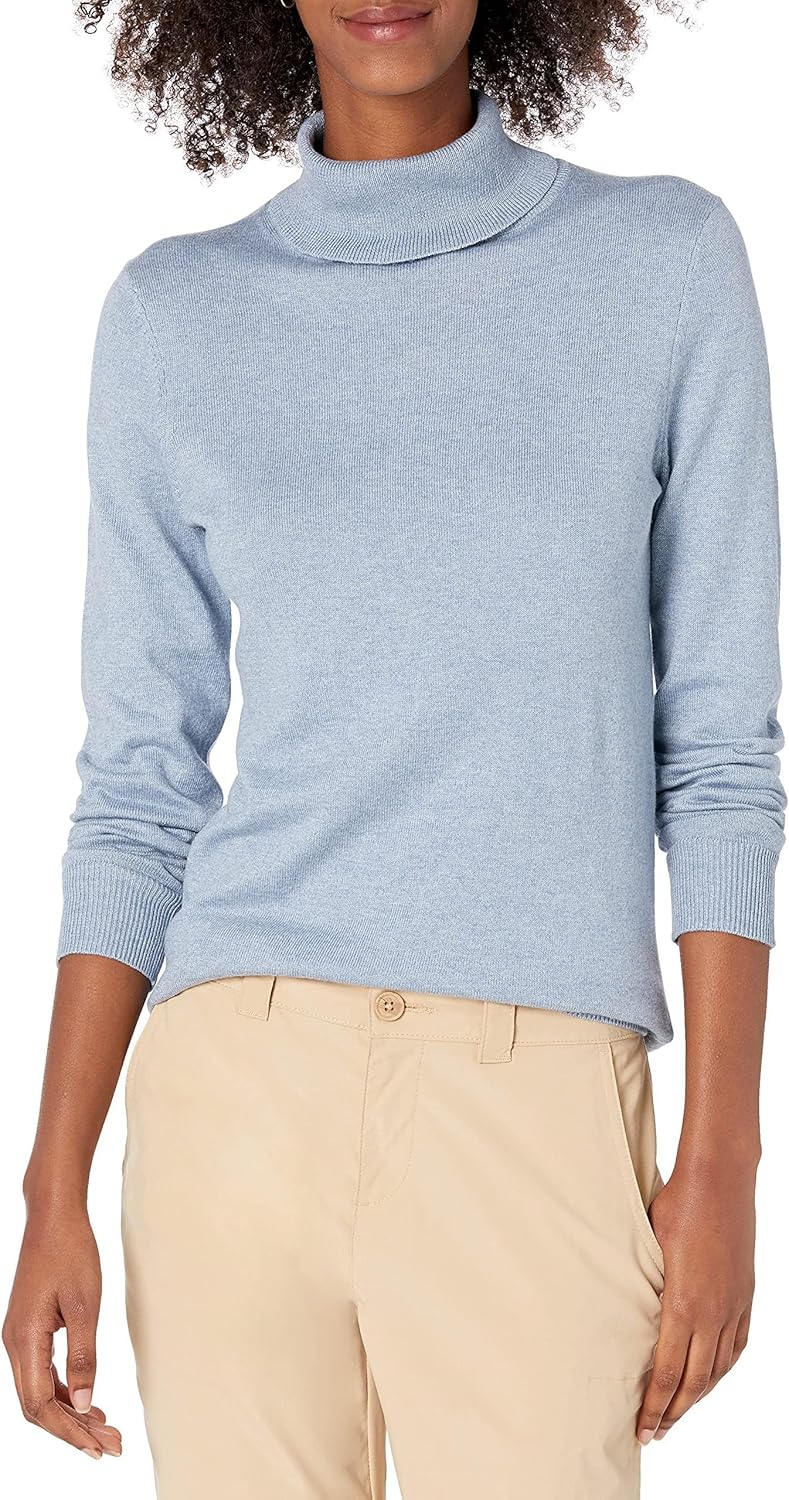 Amazon Essentials Women's Classic-Fit Lightweight Long-Sleeve Turtleneck Sweater (Available in Plus Size)