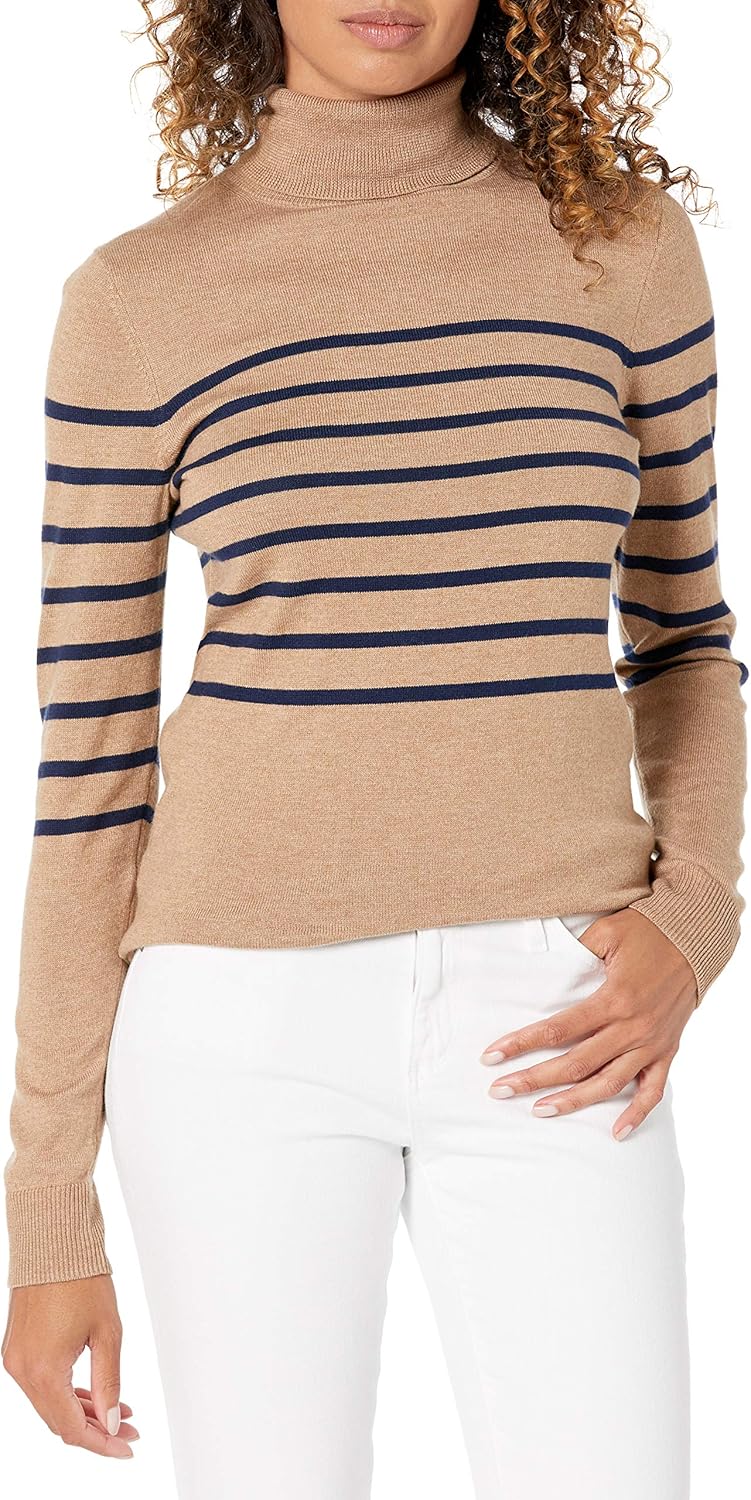 Amazon Essentials Women's Classic-Fit Lightweight Long-Sleeve Turtleneck Sweater (Available in Plus Size)