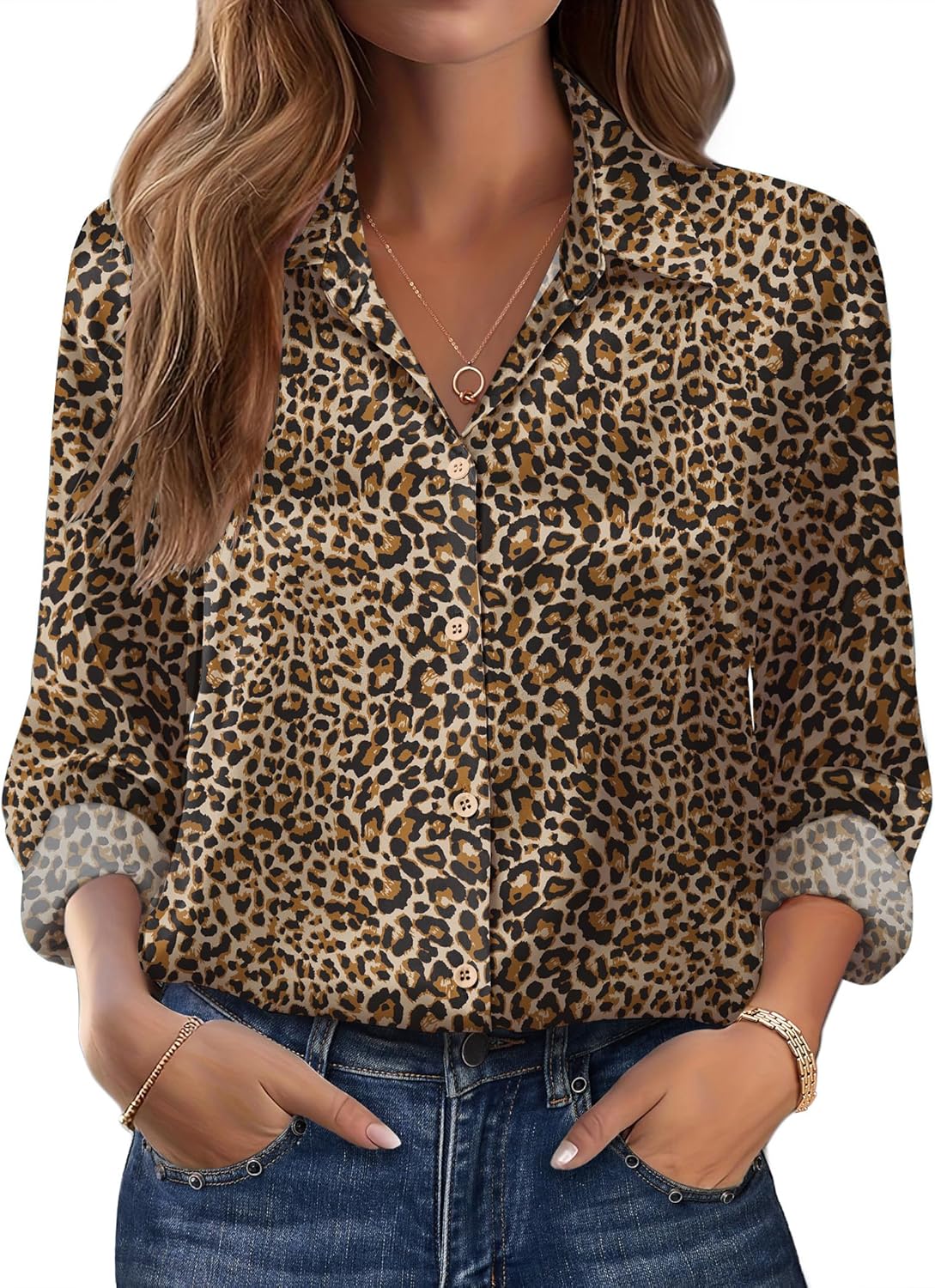 Zeagoo Womens Tops Long Sleeve Satin Silk Button Down Shirts Casual Business Dressy Blouses Fall Clothes