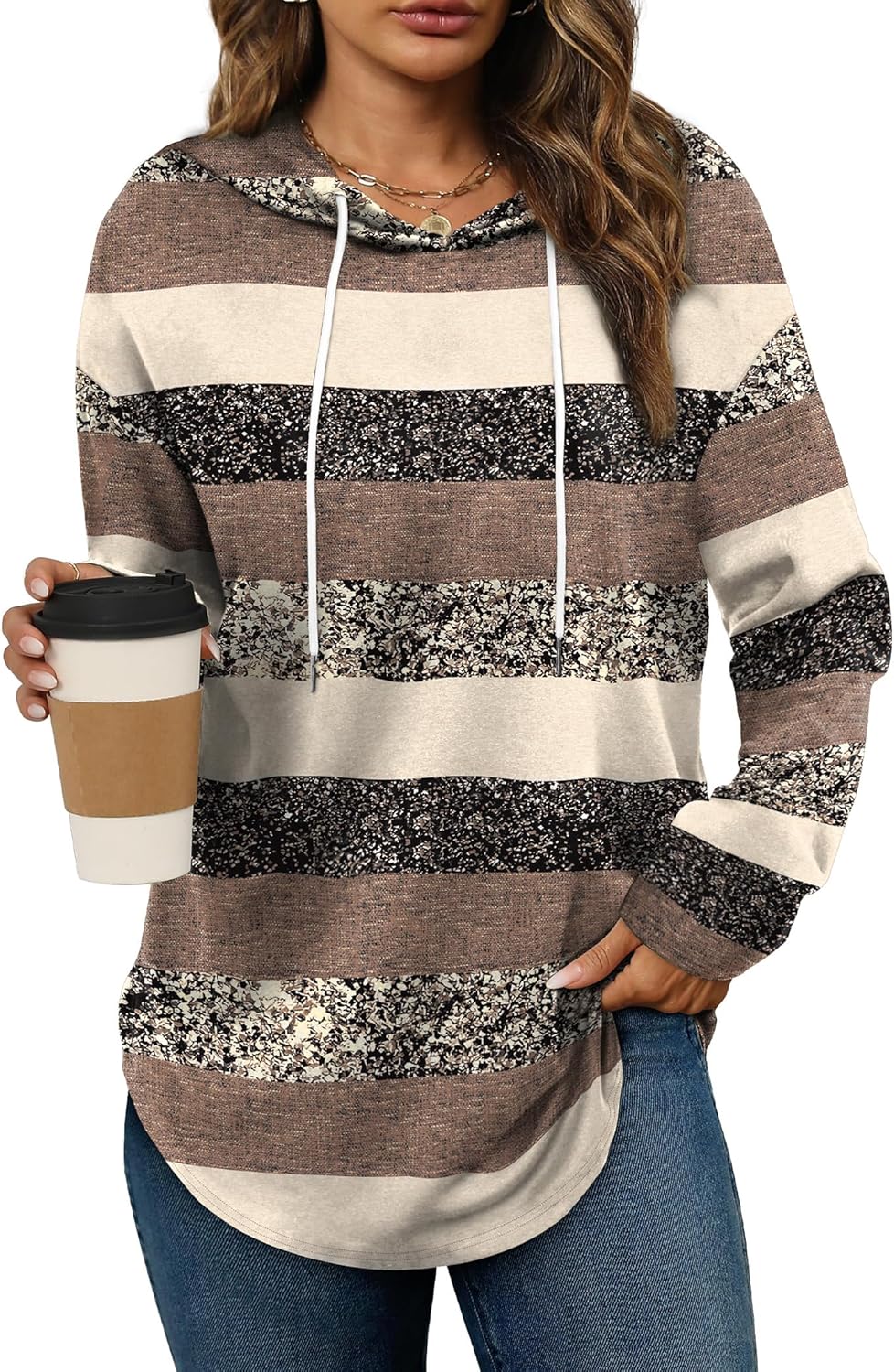 Bofell Hoodies for Women Long Sleeve Shirts Fall Clothes 2025 Outfits Crewneck Sweatshirts Winter Fashion Clothing