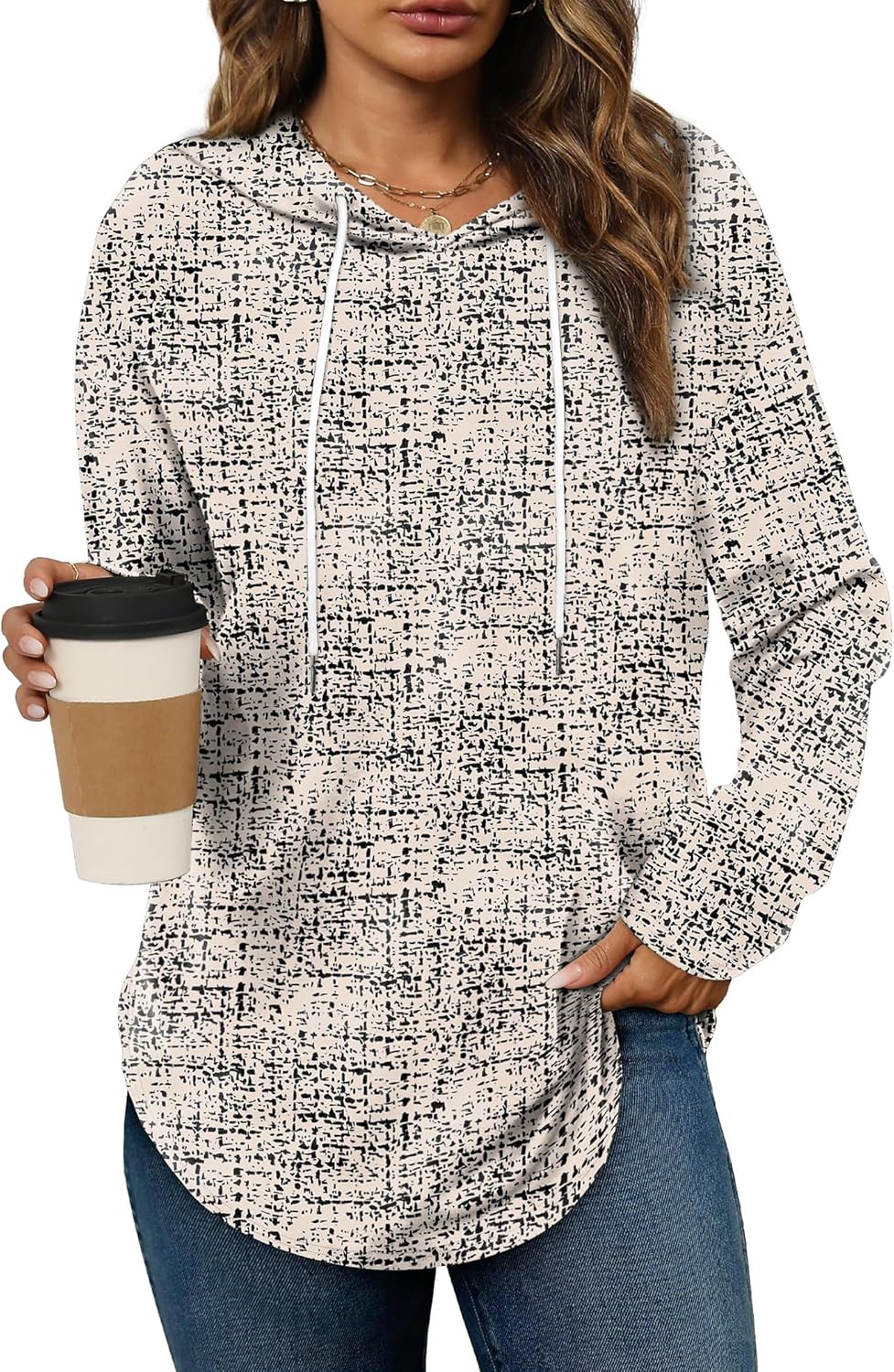 Bofell Hoodies for Women Long Sleeve Shirts Fall Clothes 2025 Outfits Crewneck Sweatshirts Winter Fashion Clothing