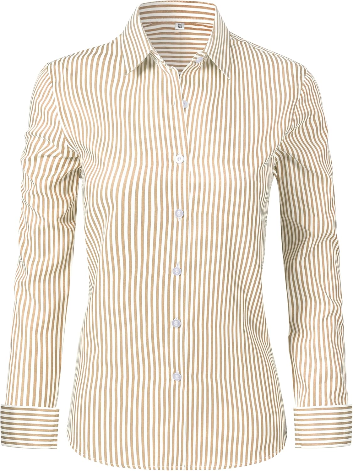 Ruisin Super Soft Wrinkle Free Button Down Shirts for Women Solid Long Sleeve Striped Formal Work Dress Blouses Tops