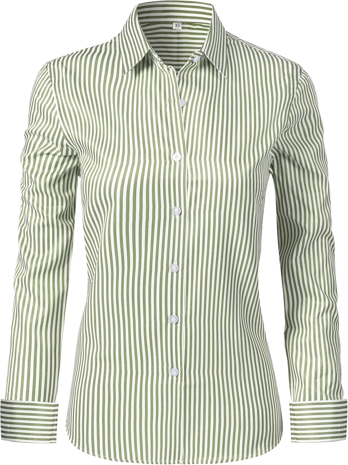 Ruisin Super Soft Wrinkle Free Button Down Shirts for Women Solid Long Sleeve Striped Formal Work Dress Blouses Tops