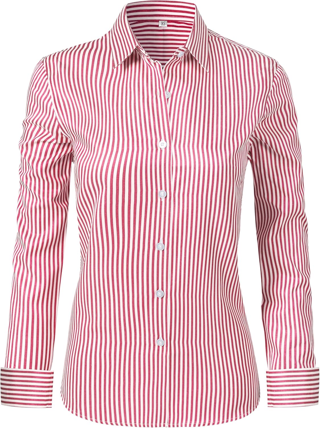 Ruisin Super Soft Wrinkle Free Button Down Shirts for Women Solid Long Sleeve Striped Formal Work Dress Blouses Tops