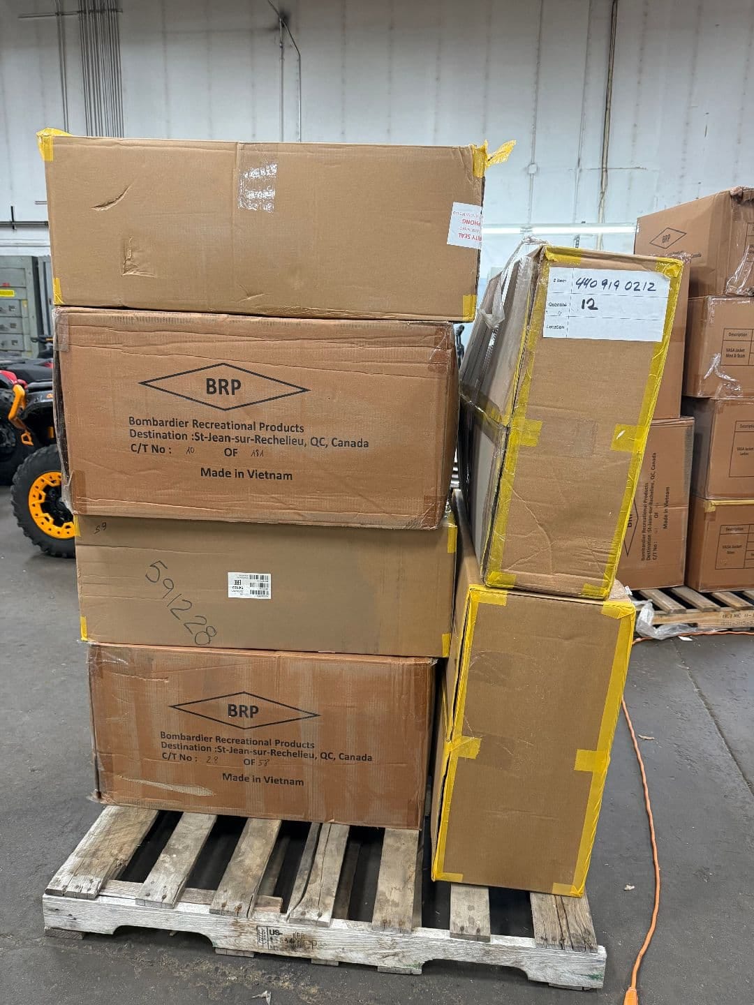 1 Pallet of Winter Apparel by Ski-Doo