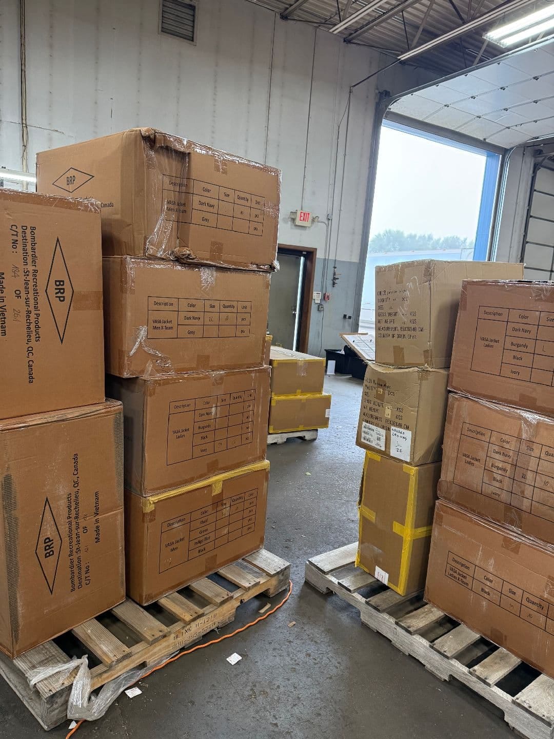 2 Pallets of Winter Apparel by Ski-Doo